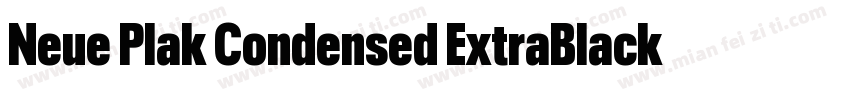 Neue Plak Condensed ExtraBlack字体转换